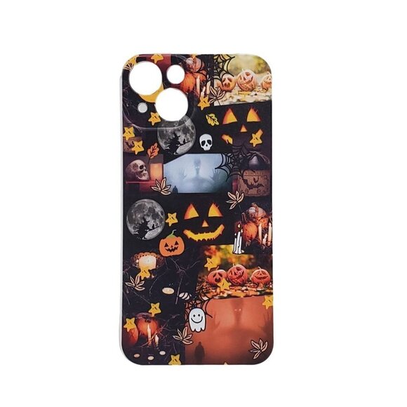 IPhone 13 Skeletons Pumpkins Halloween Phone Case - Picture 1 of 1